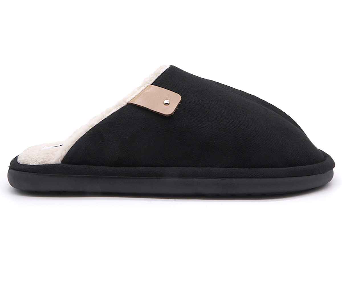 Black Fleece Slipper
