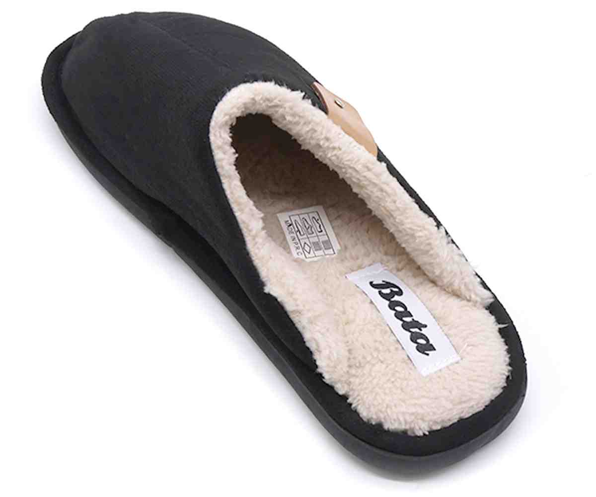 Black Fleece Slipper