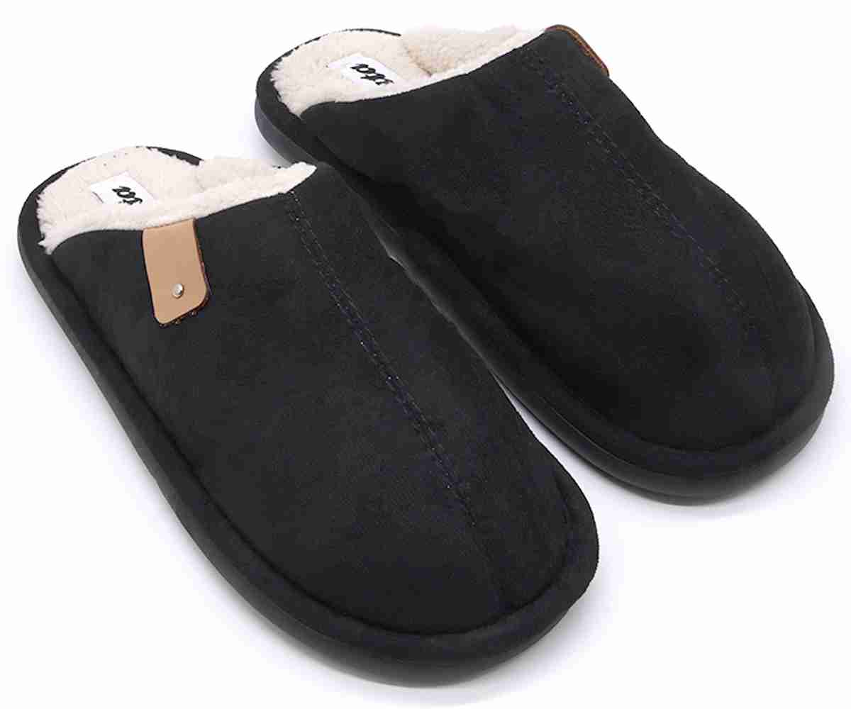Black Fleece Slipper