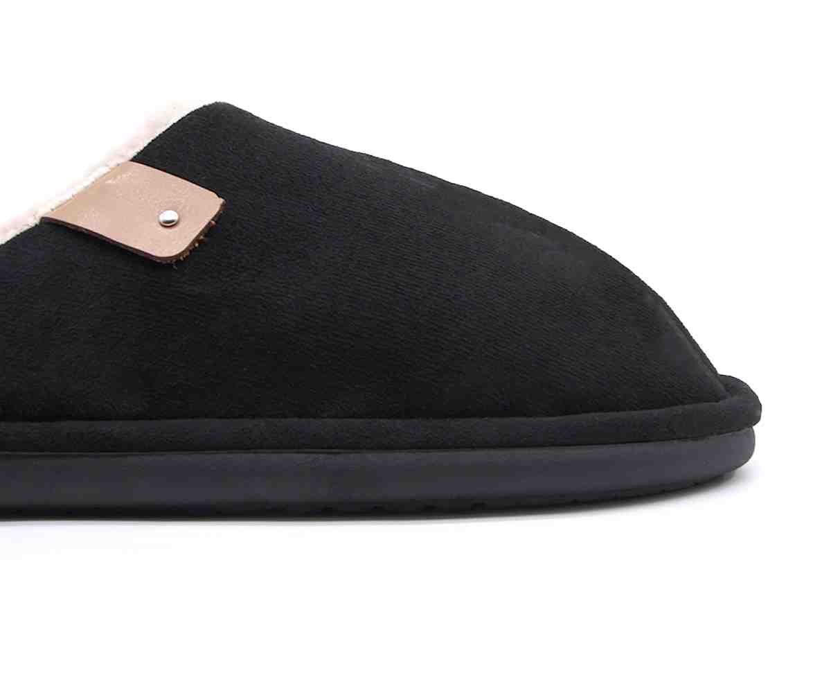 Black Fleece Slipper