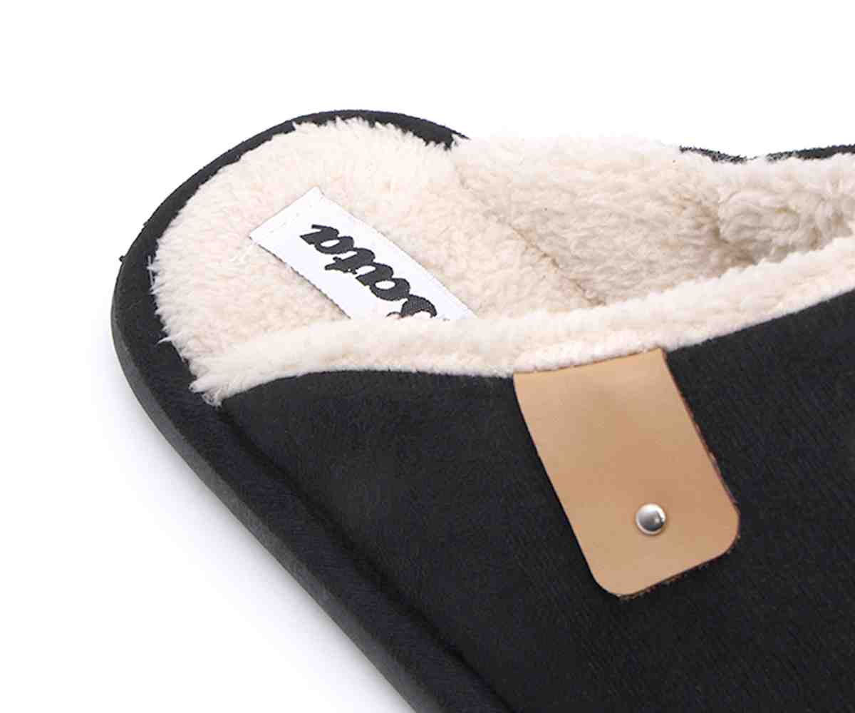 Black Fleece Slipper
