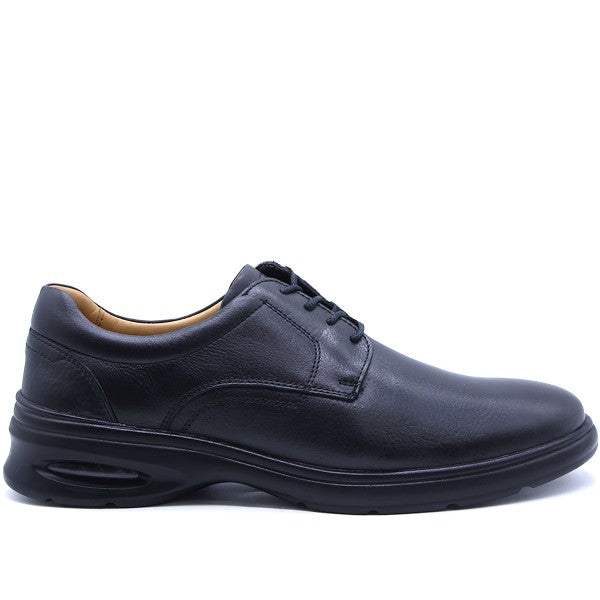 B Premium Gel Black Derby Lace-Ups