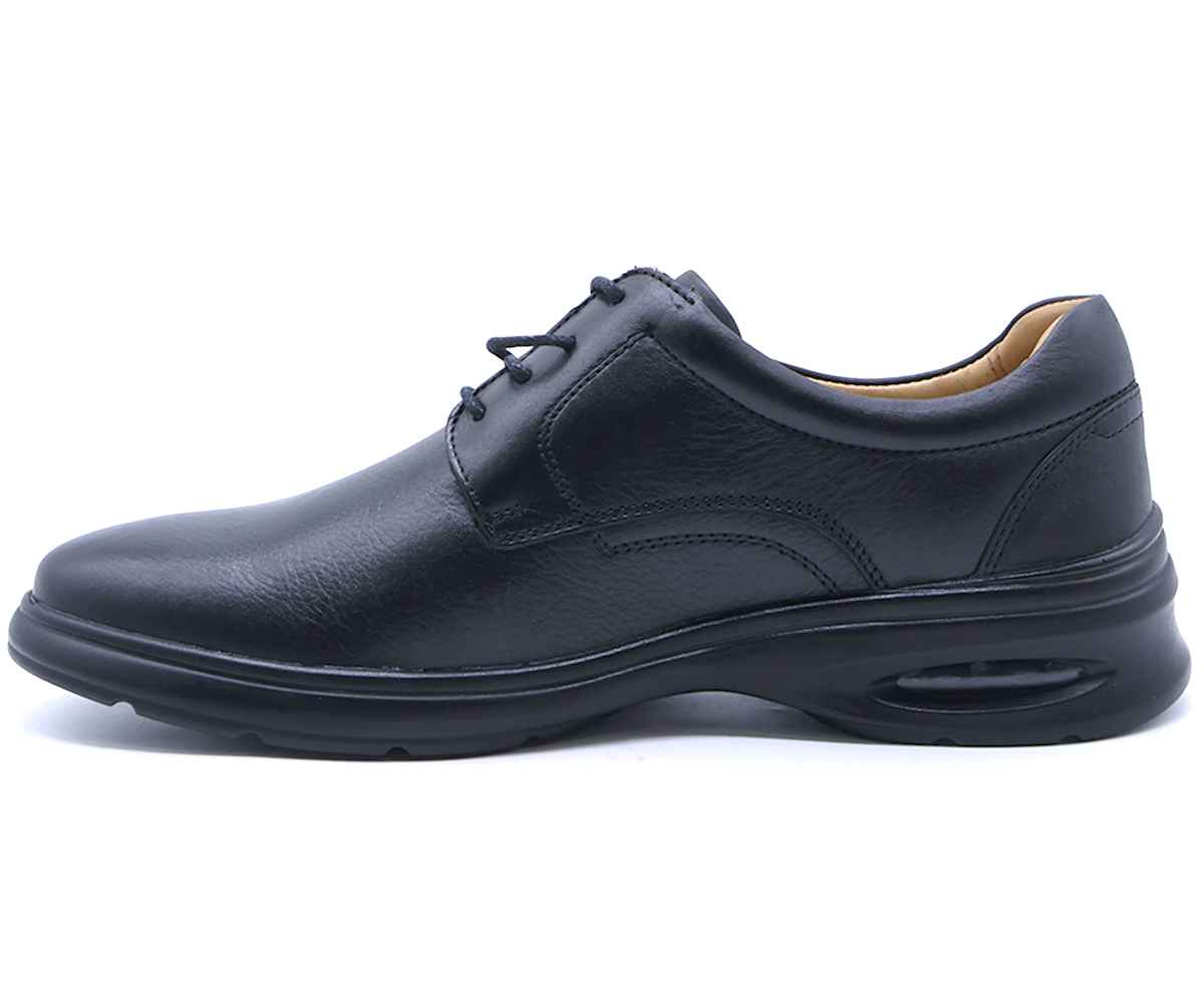 B Premium Gel Black Derby Lace-Ups