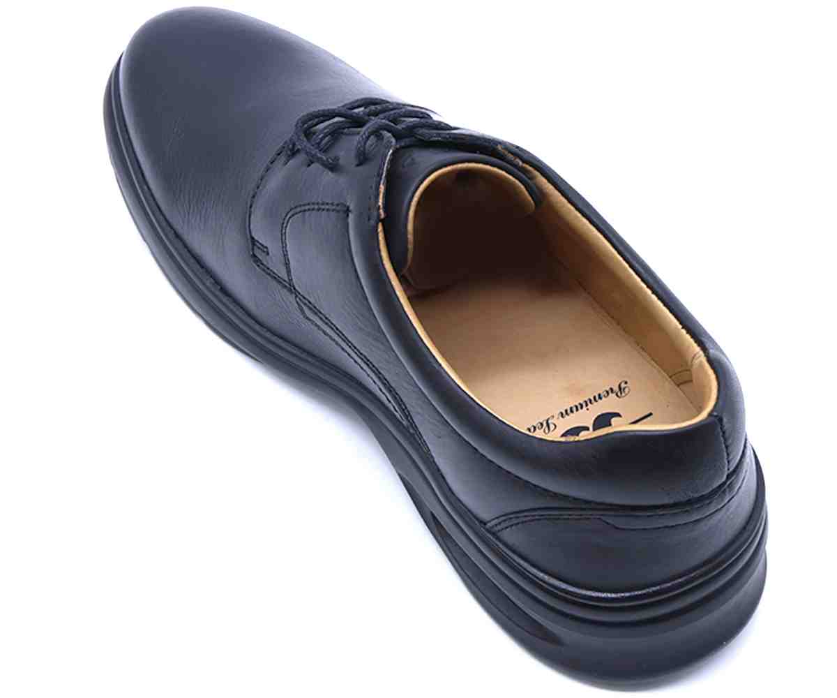 B Premium Gel Black Derby Lace-Ups
