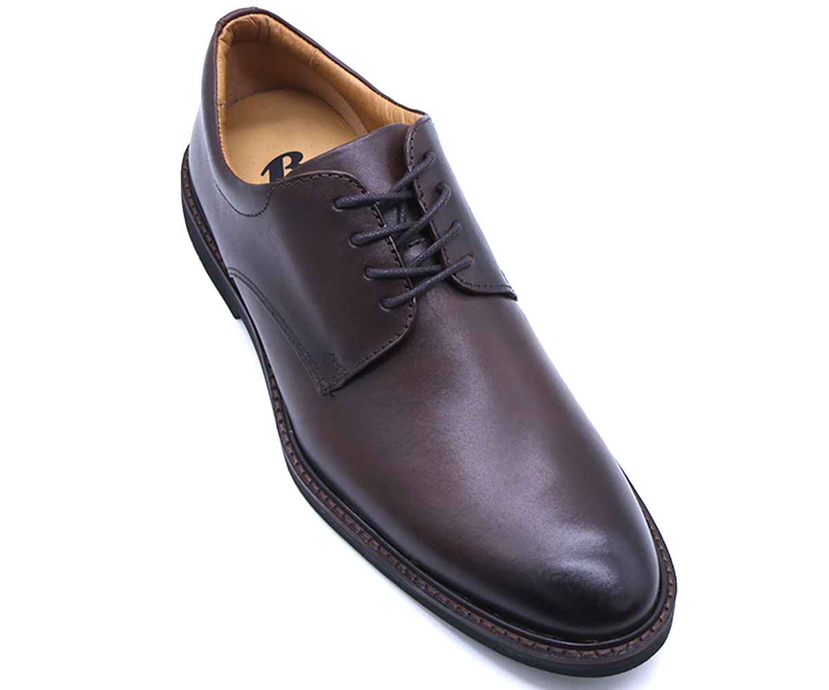B Premium Brown Derby Lace-Ups