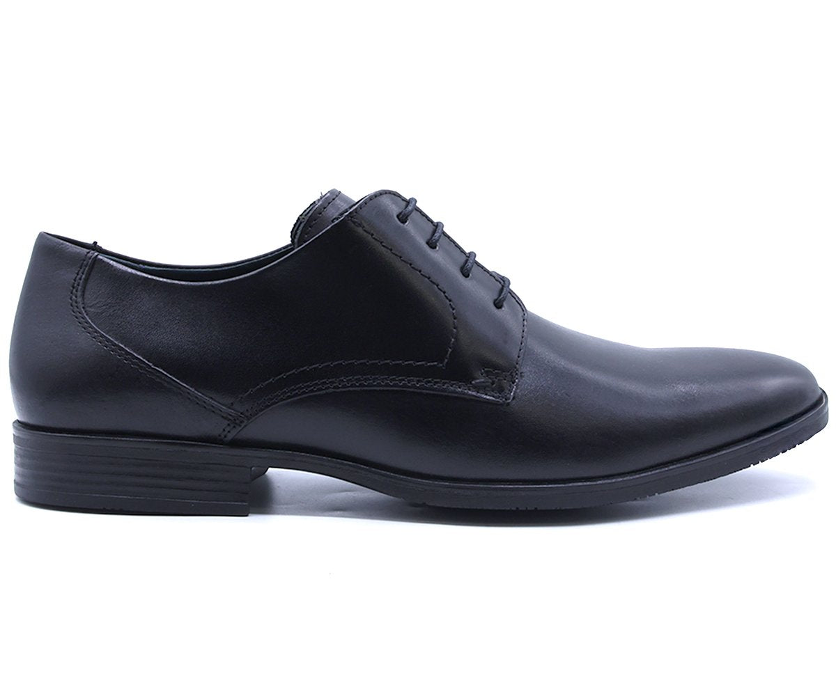 B Premium Black Derby Lace-Ups