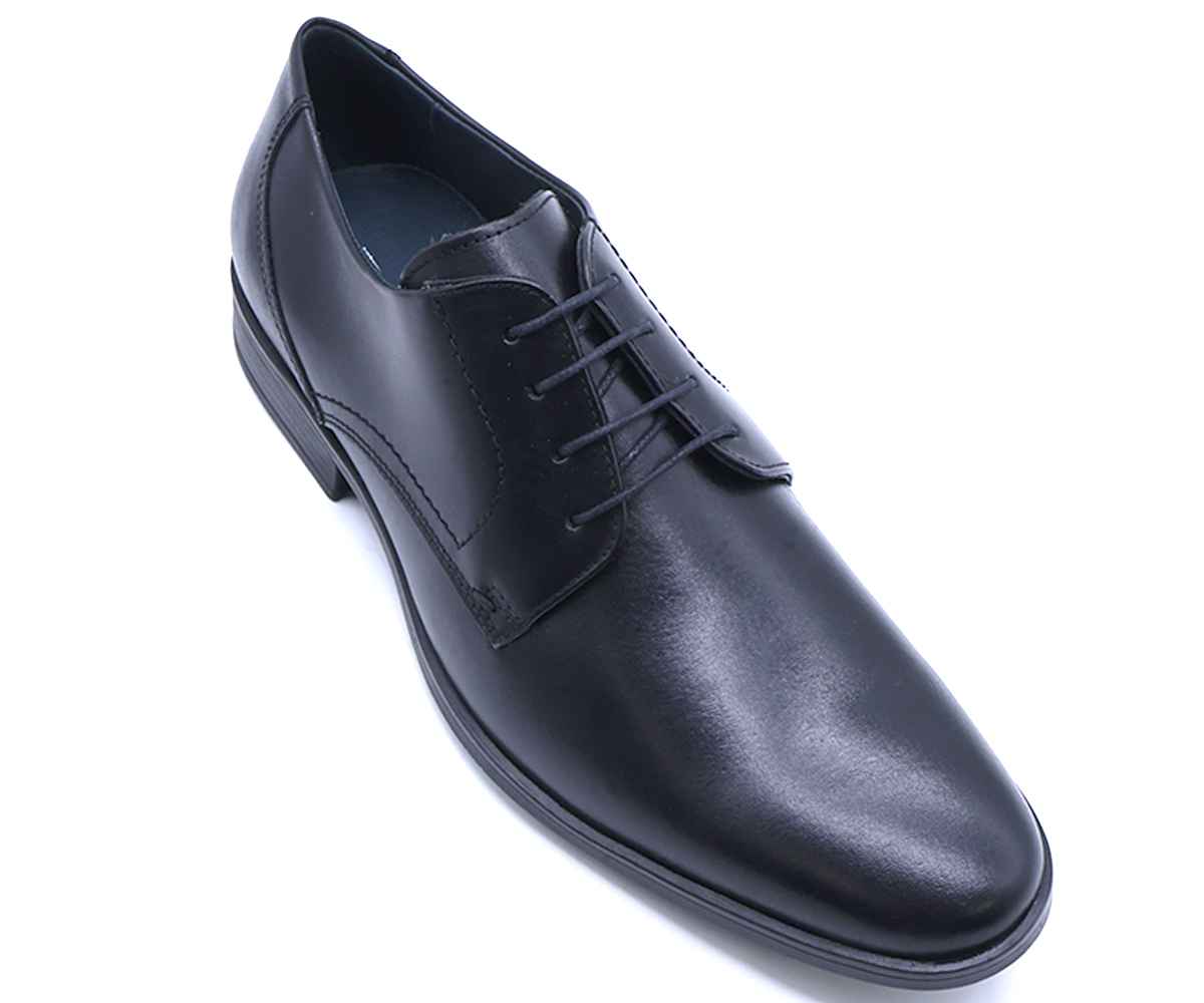 B Premium Black Derby Lace-Ups