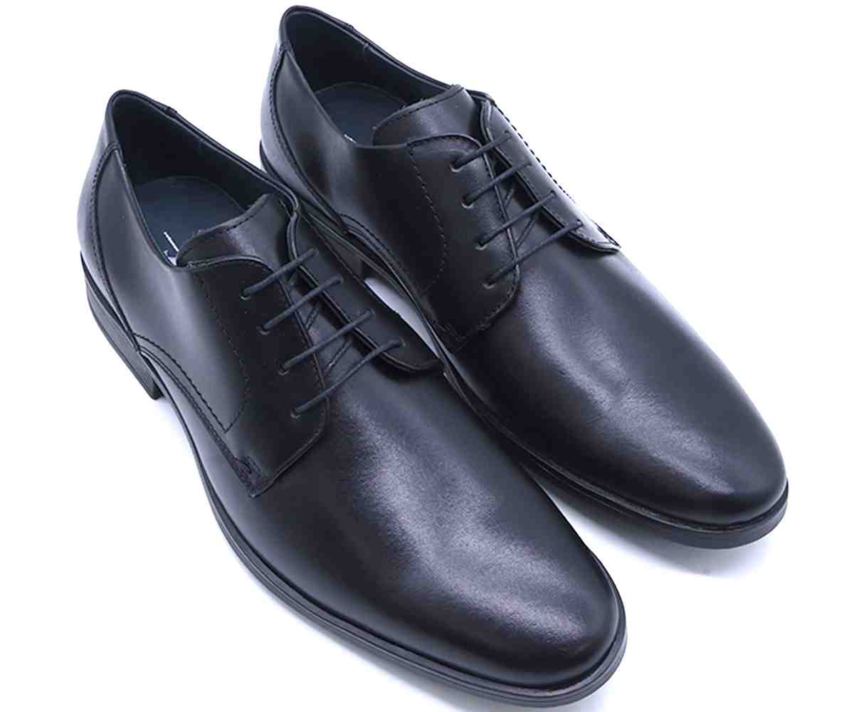B Premium Black Derby Lace-Ups