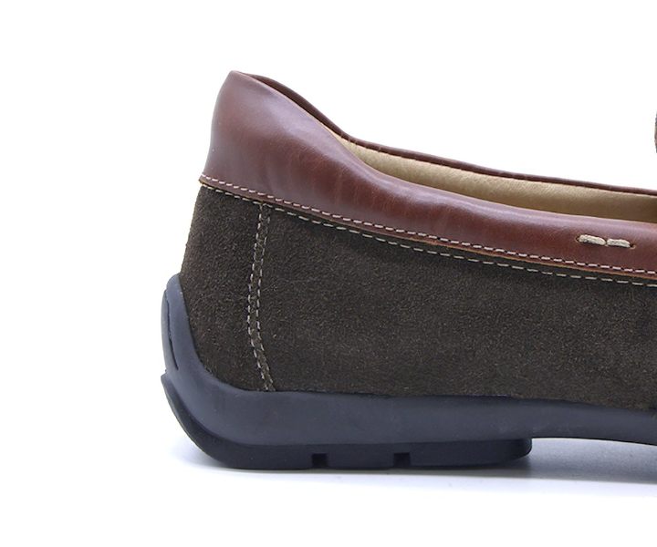 B Premium Brown Suede Penny Moccasin