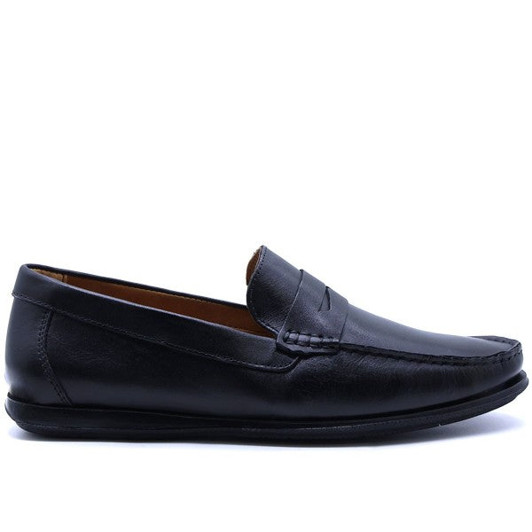 B Premium Black Penny Moccasin