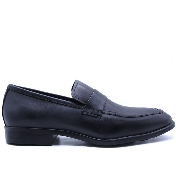 B Premium Black Penny Slip-Ons