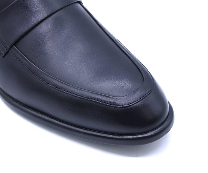B Premium Black Penny Slip-Ons