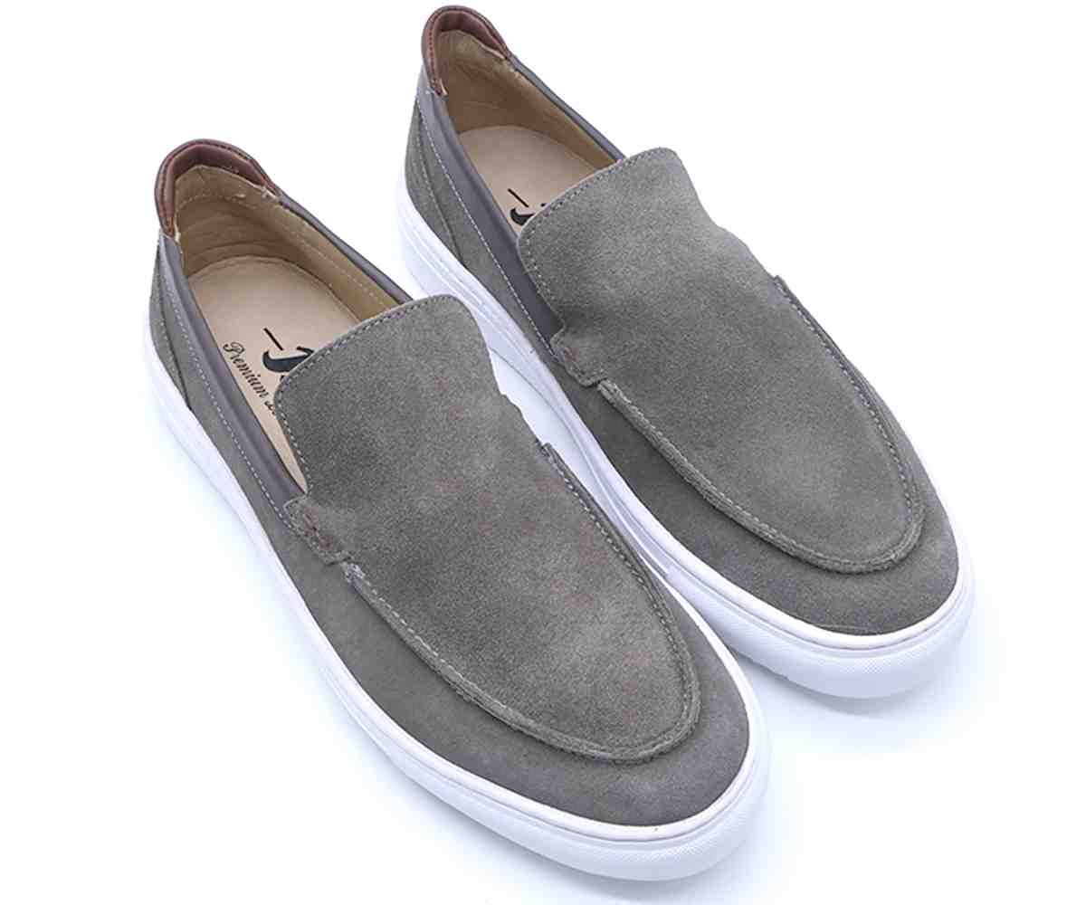 B Premium Stone Grey Slip-Ons