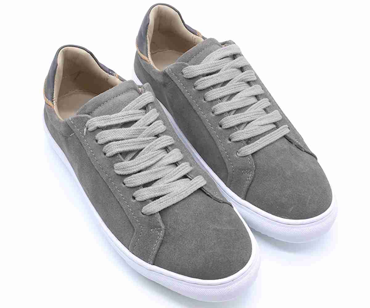 B Premium Stone Grey Lace-Ups