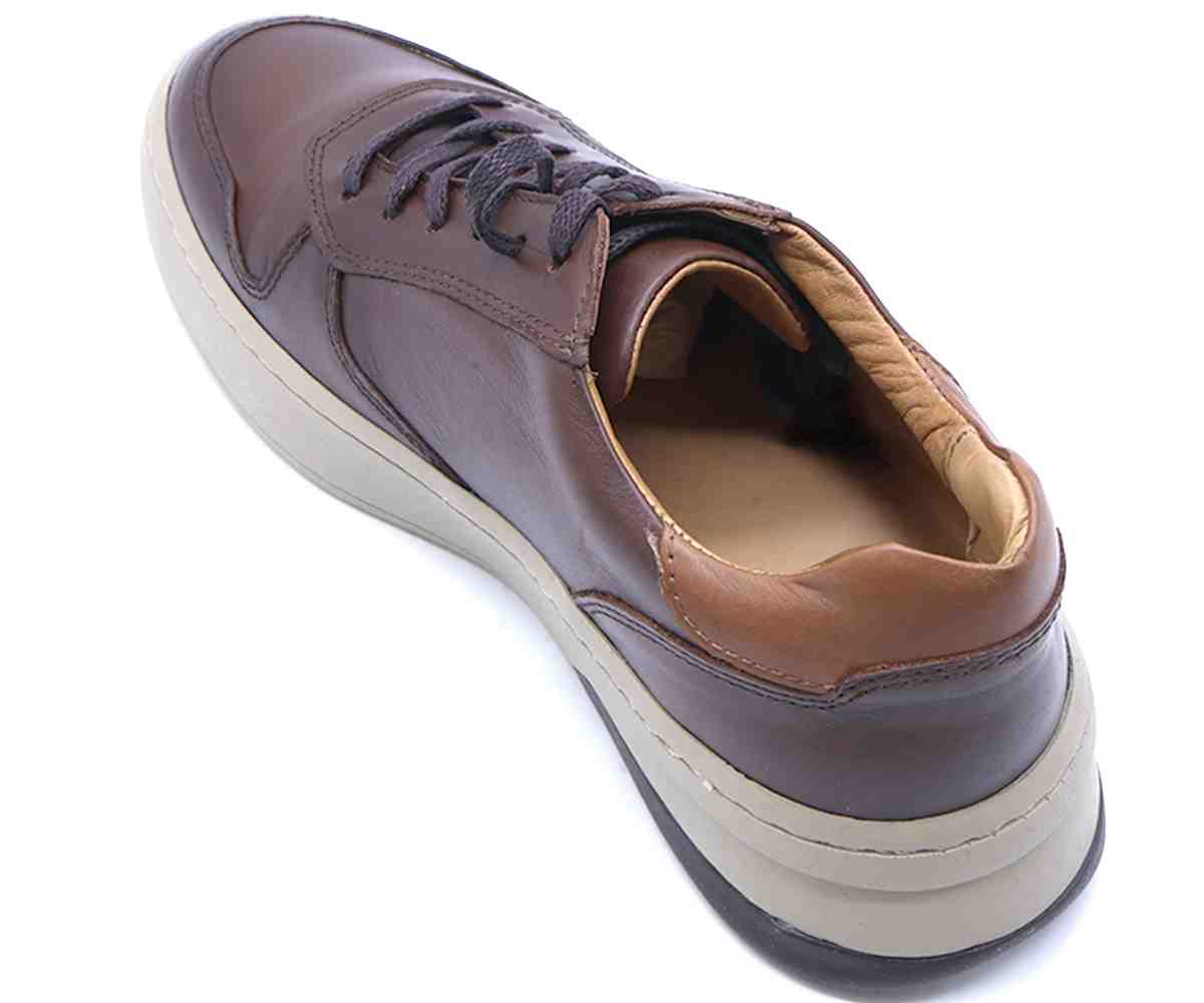 B Premium Brown Contrast Lace-Ups
