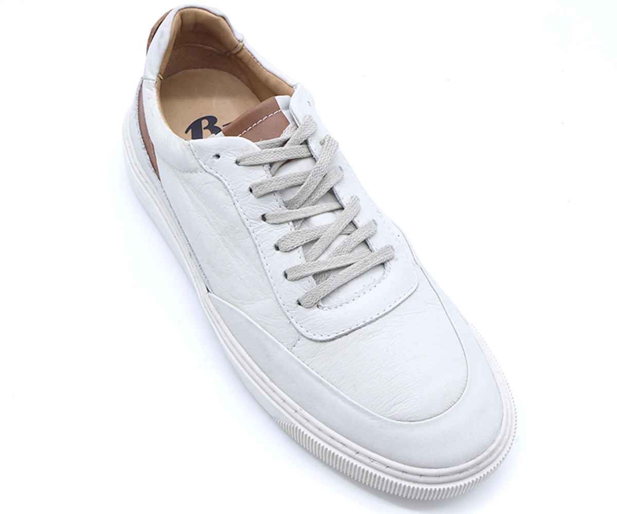 B Premium Off-White Lace-Ups