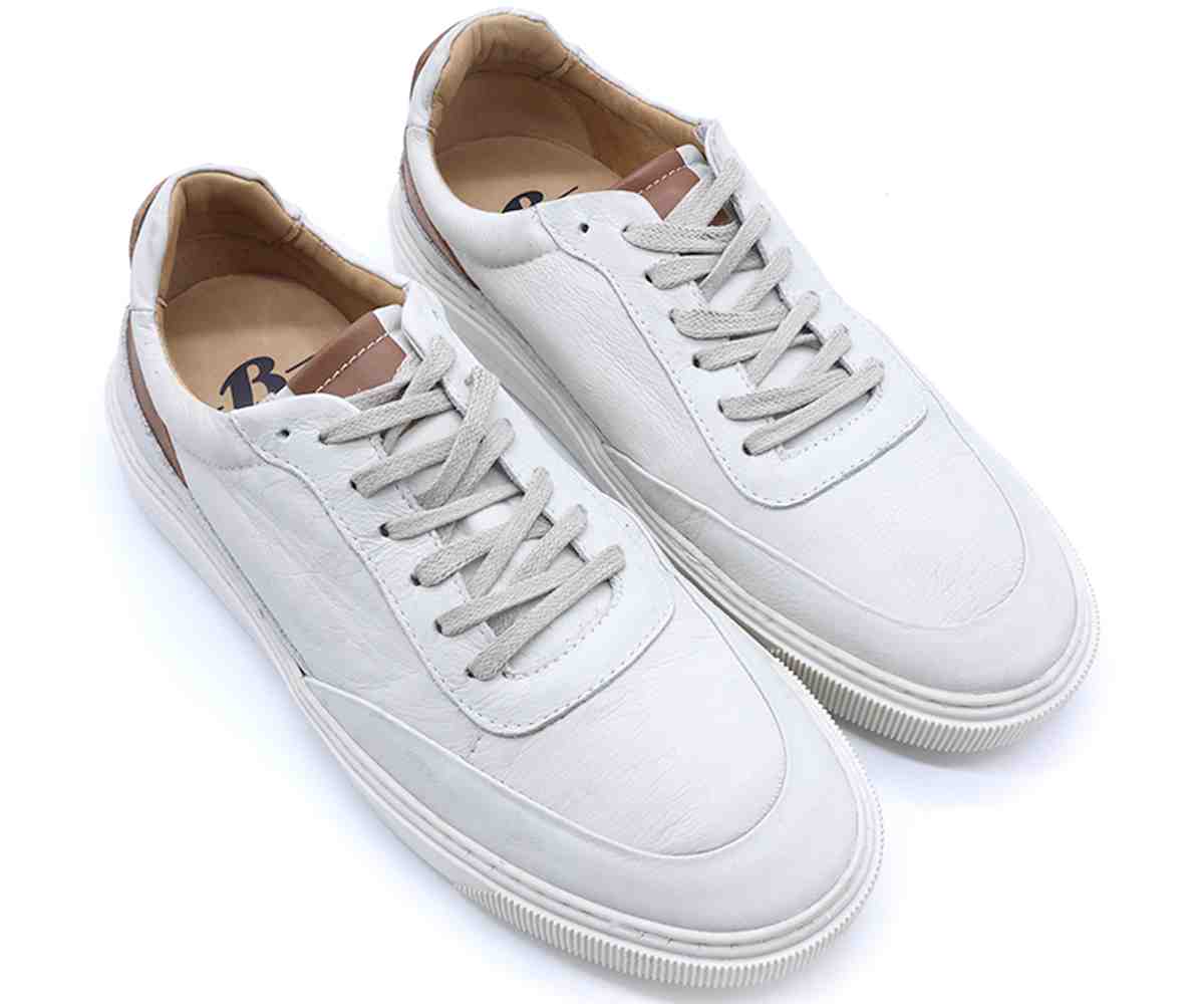 B Premium Off-White Lace-Ups