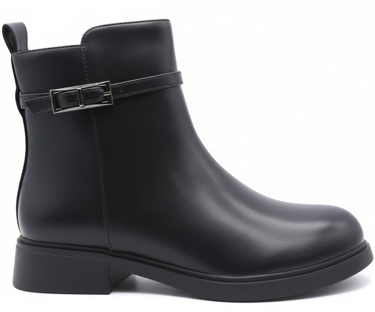 Black Gold Accent Ankle Boot