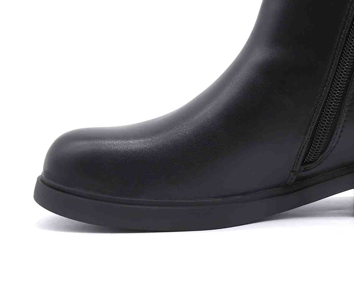 Black Gold Accent Ankle Boot