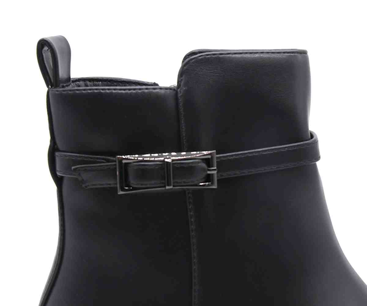 Black Gold Accent Ankle Boot