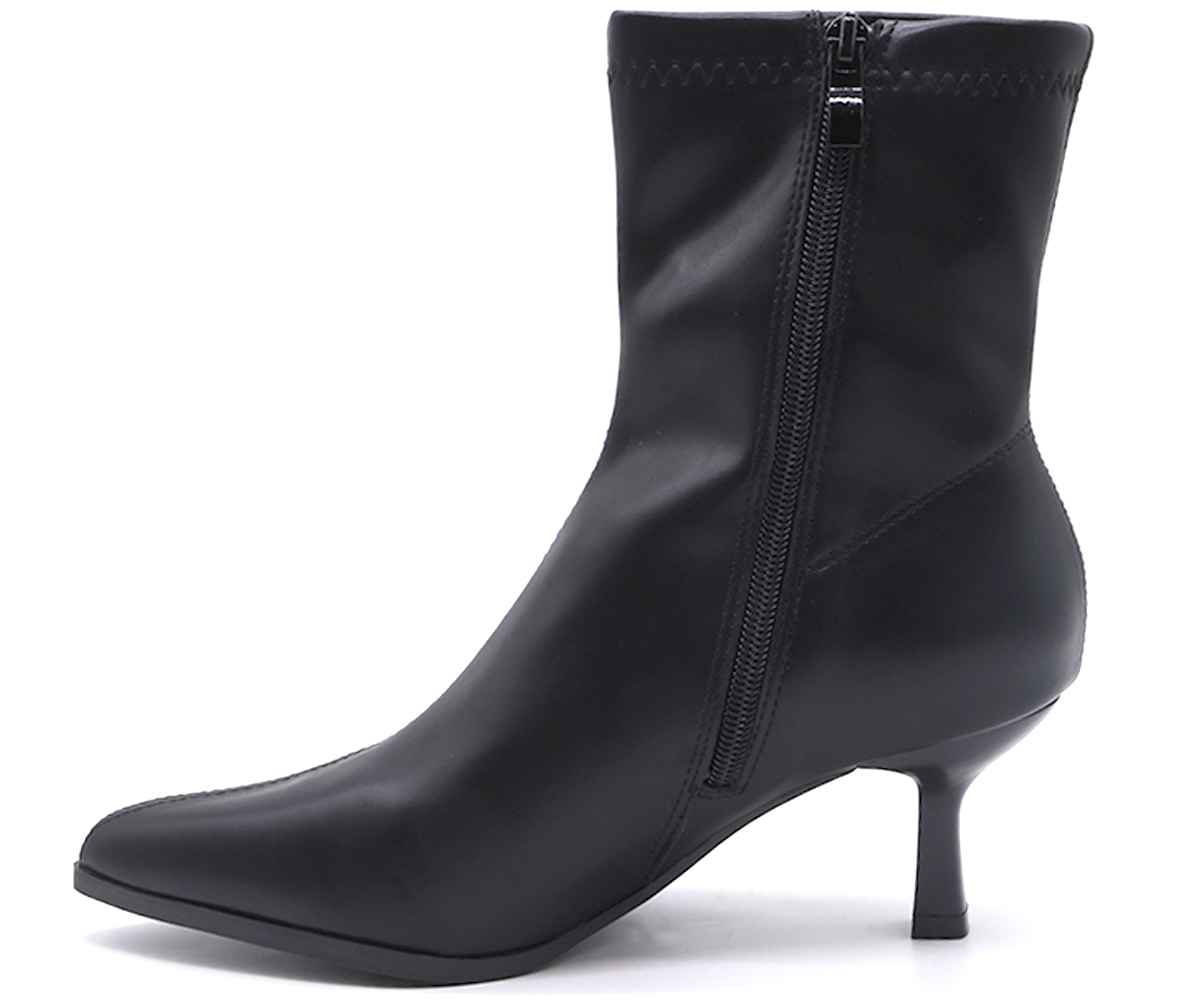 Black Stretch Stiletto Booties