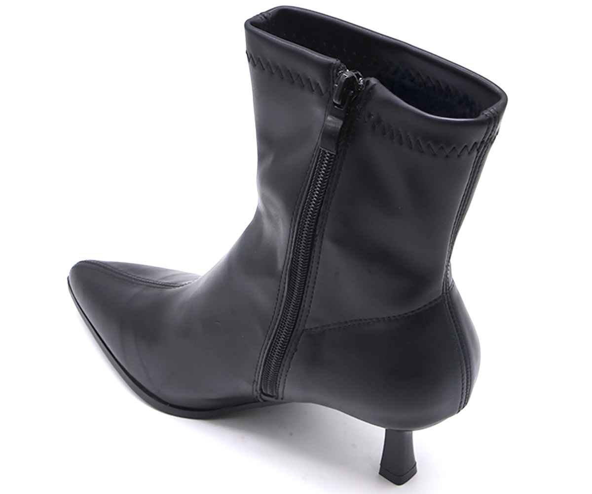 Black Stretch Stiletto Booties