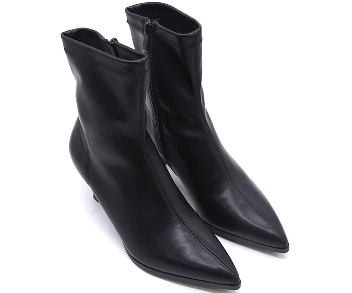 Black Stretch Stiletto Booties
