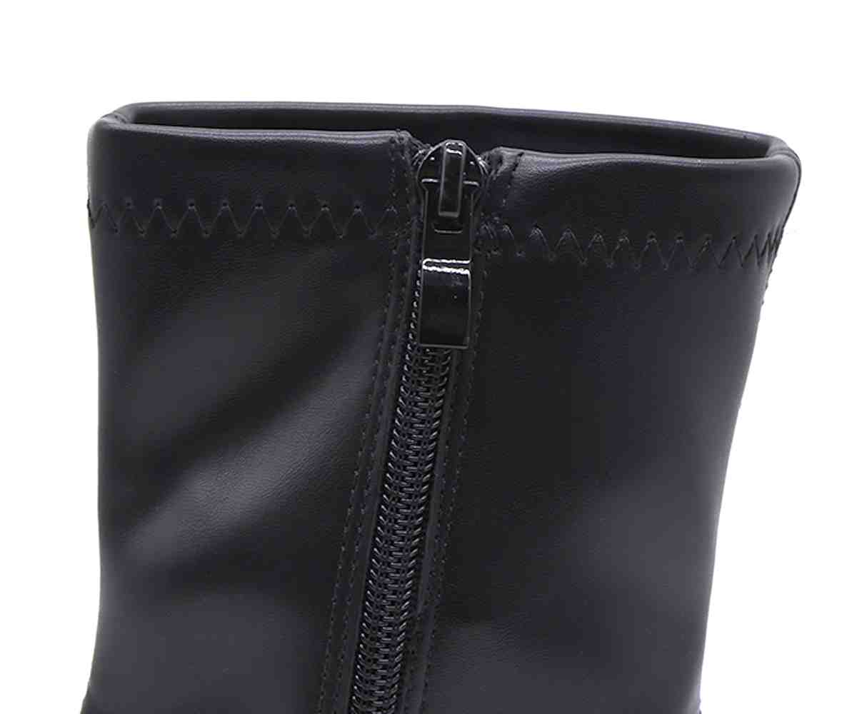 Black Stretch Stiletto Booties