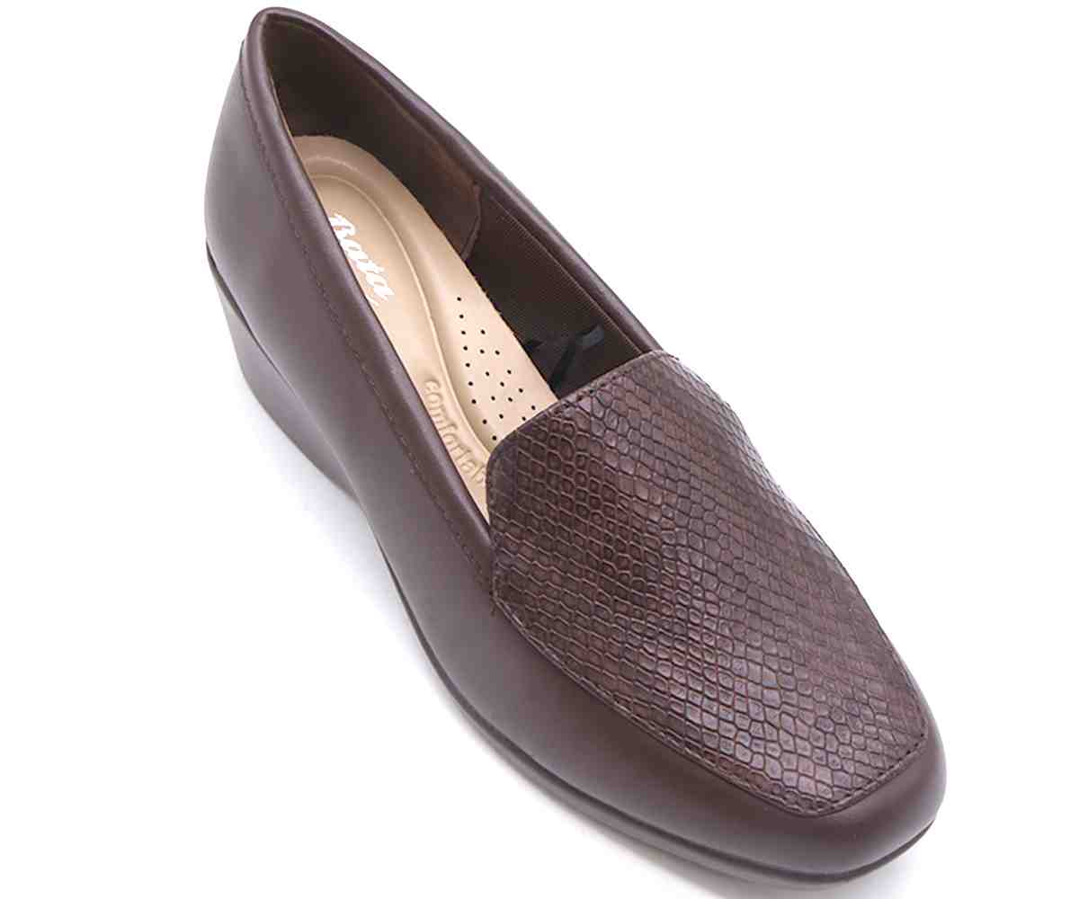 Comfit Brown Snake Wedge Loafer