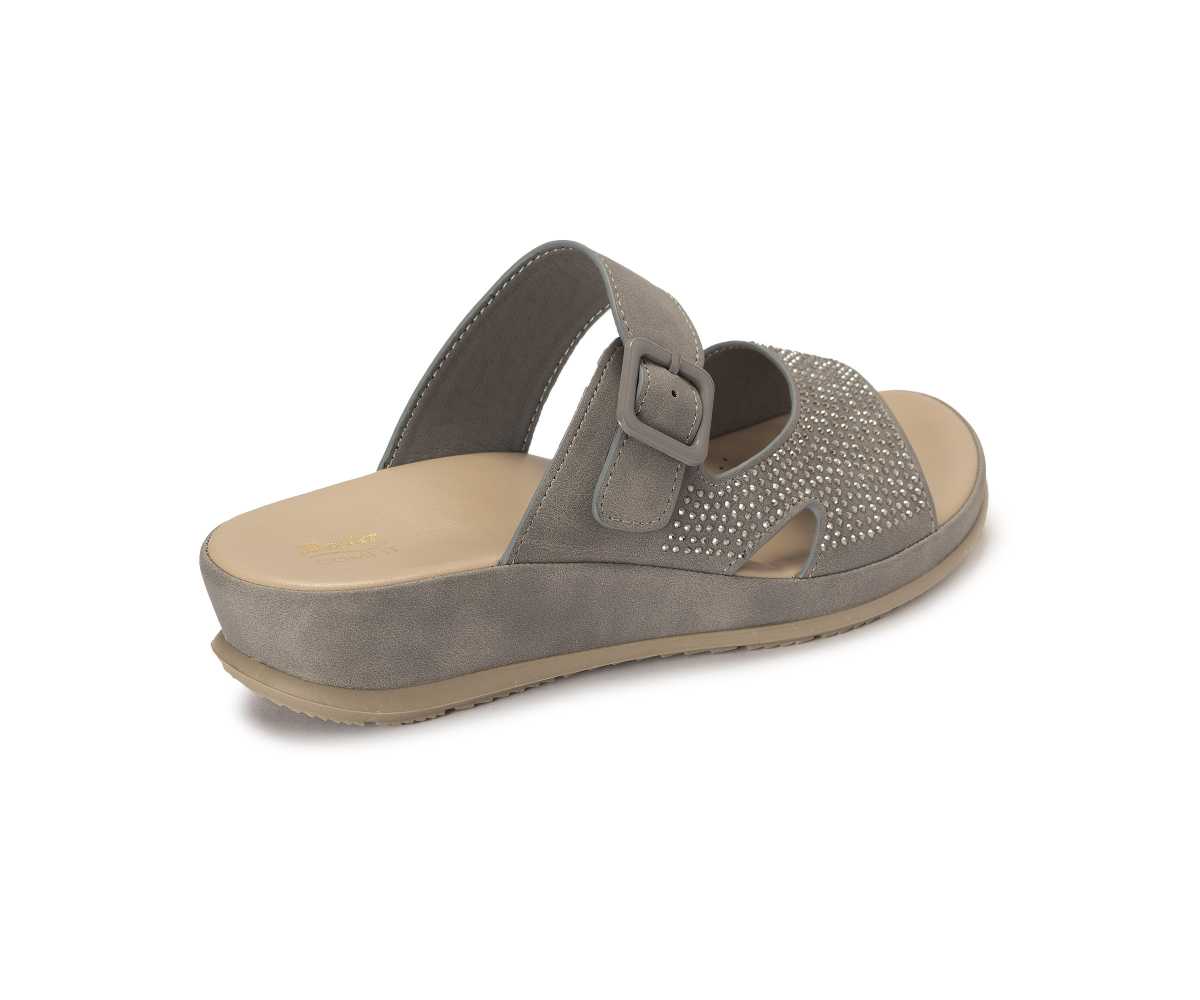 Comfit Grey Rhinestone Slide