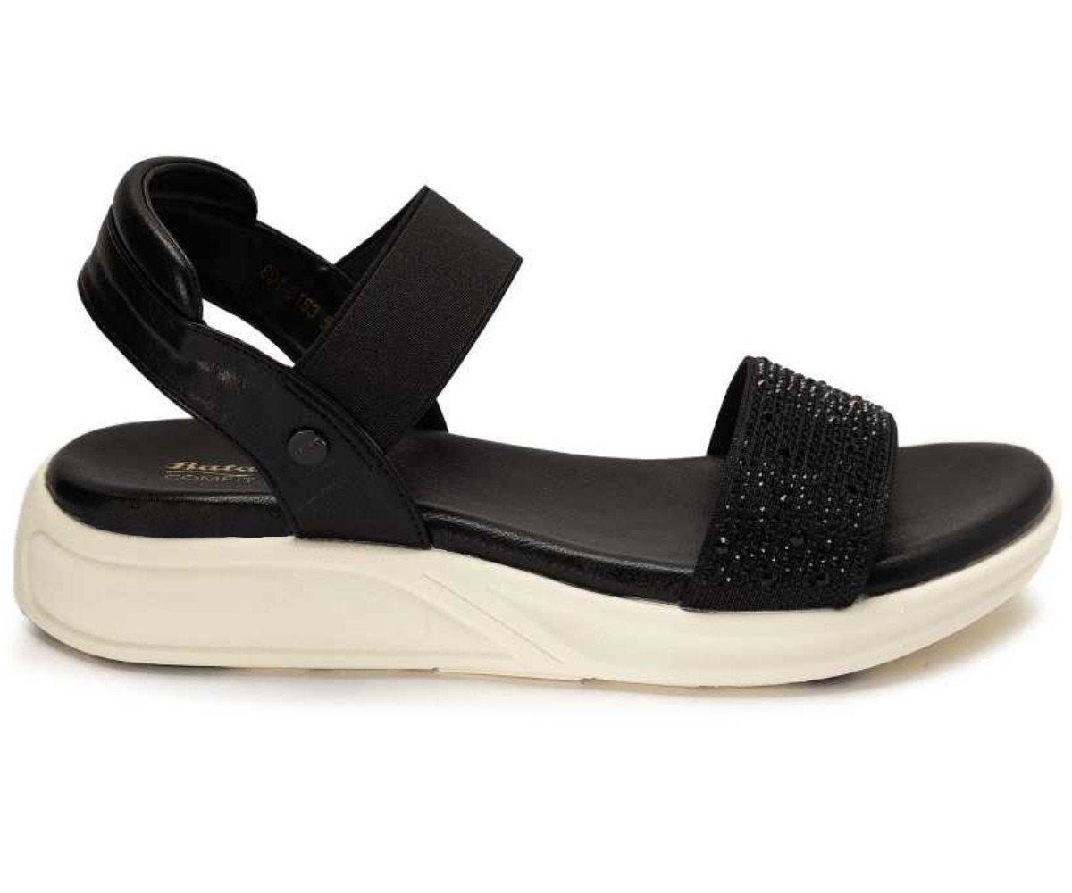 Comfit Black Rhinestone Sandal