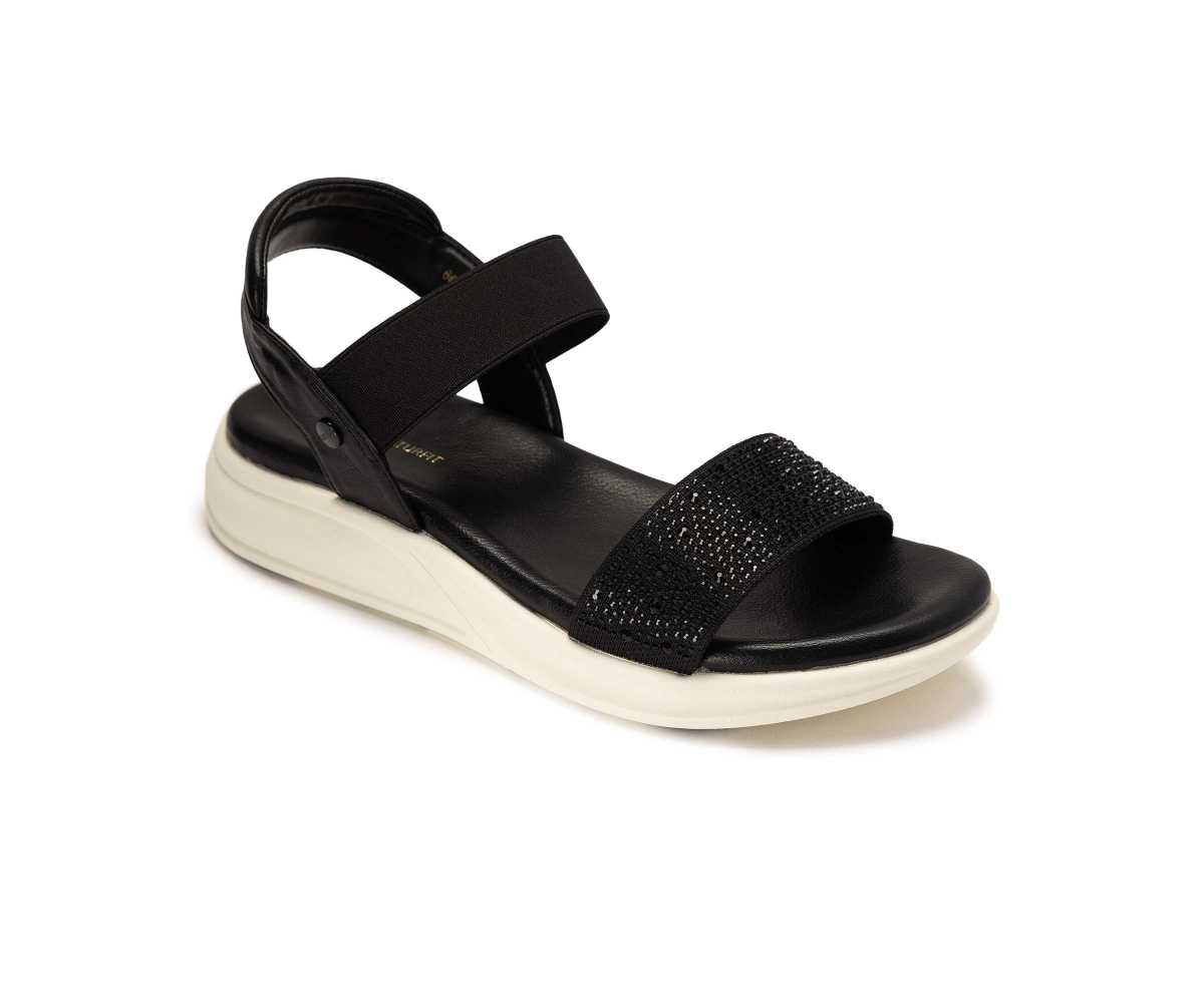 Comfit Black Rhinestone Sandal