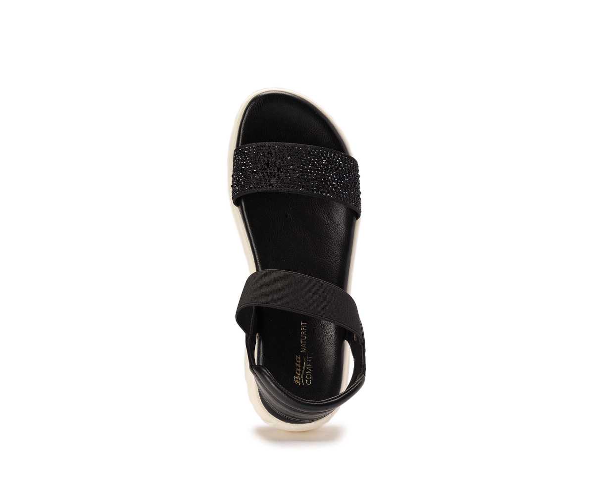Comfit Black Rhinestone Sandal