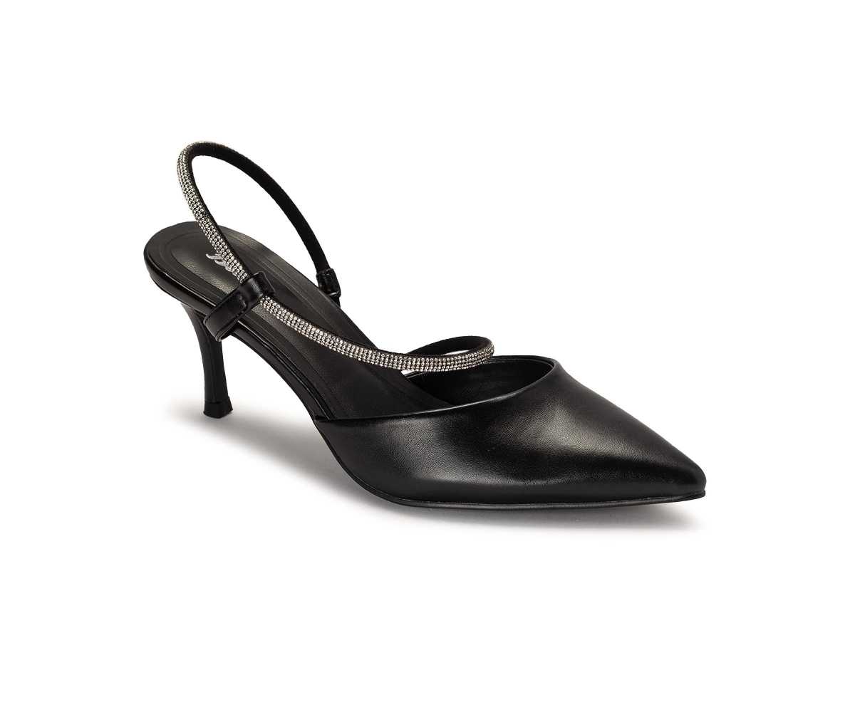 Black Rhinestone Slingbacks