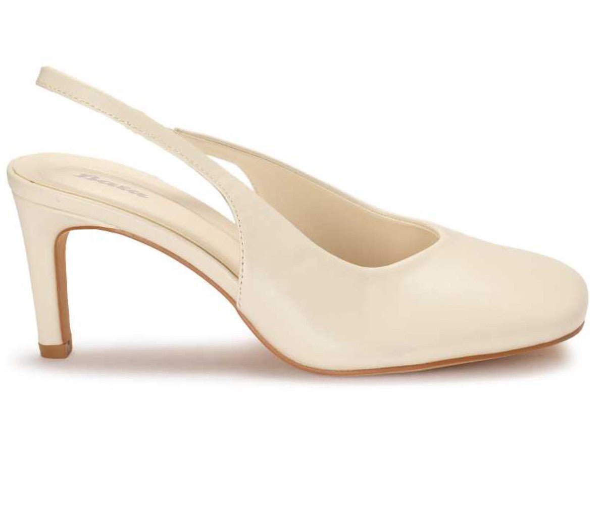 Ivory Squared Slingbacks