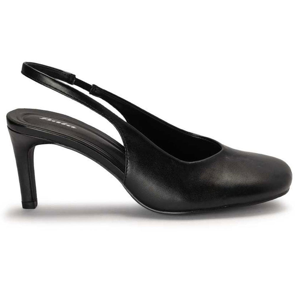 Black Squared Slingbacks