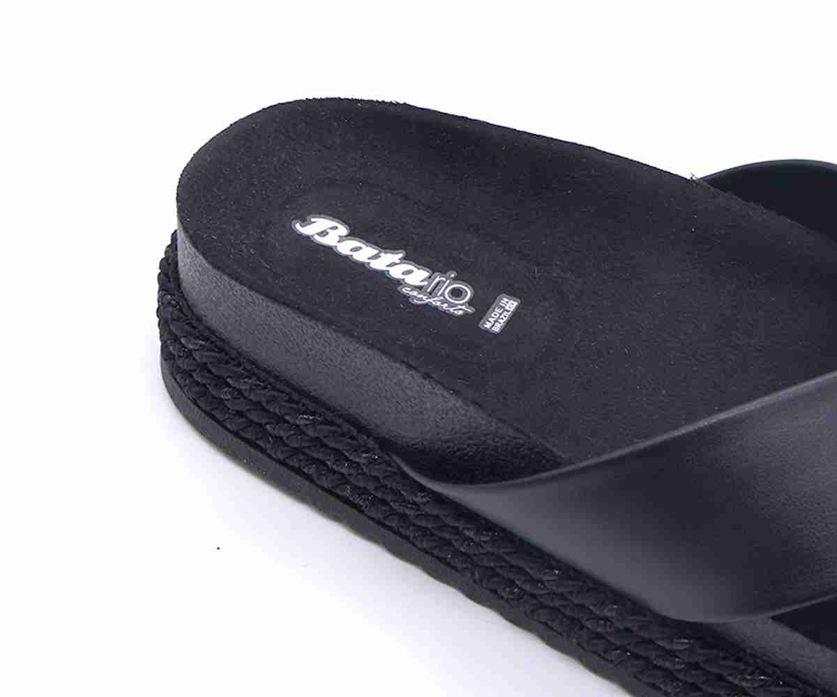 Br Chunky Cork Black Crossover Slides