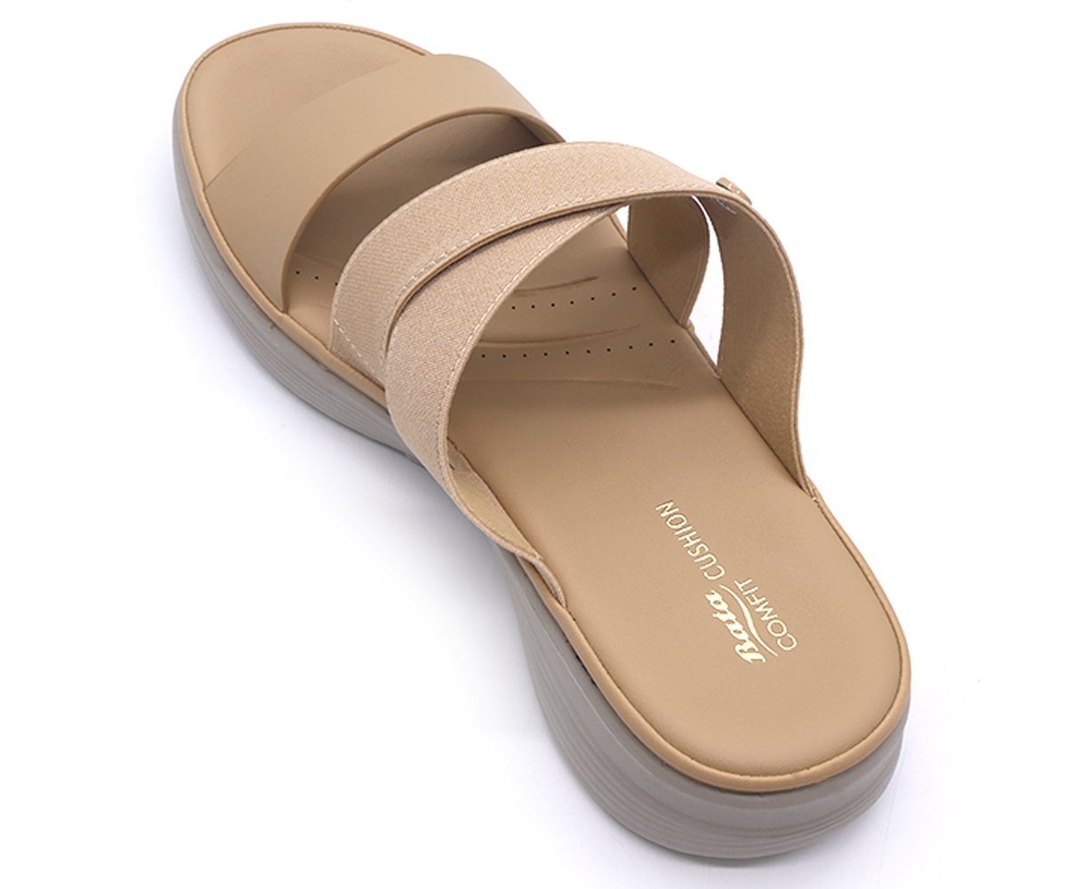 Comfit Elastic Fit Beige Slide