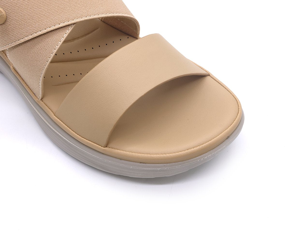 Comfit Elastic Fit Beige Slide
