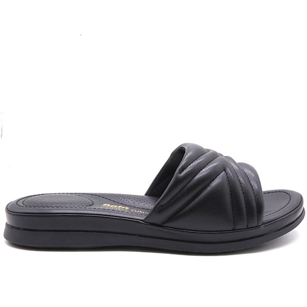 Comfit Black Quilted Slide