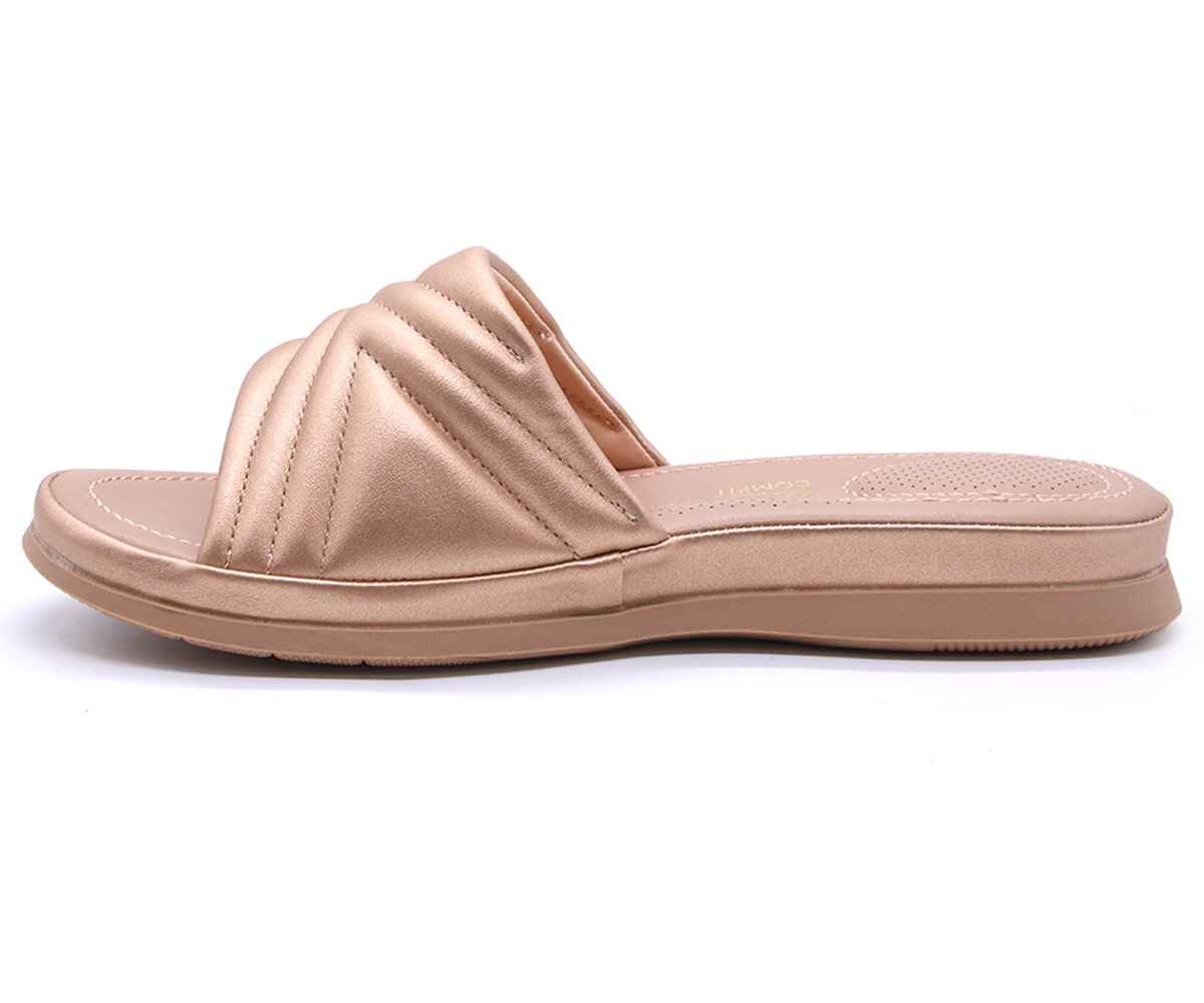 Comfit Bronze Quilted Slide