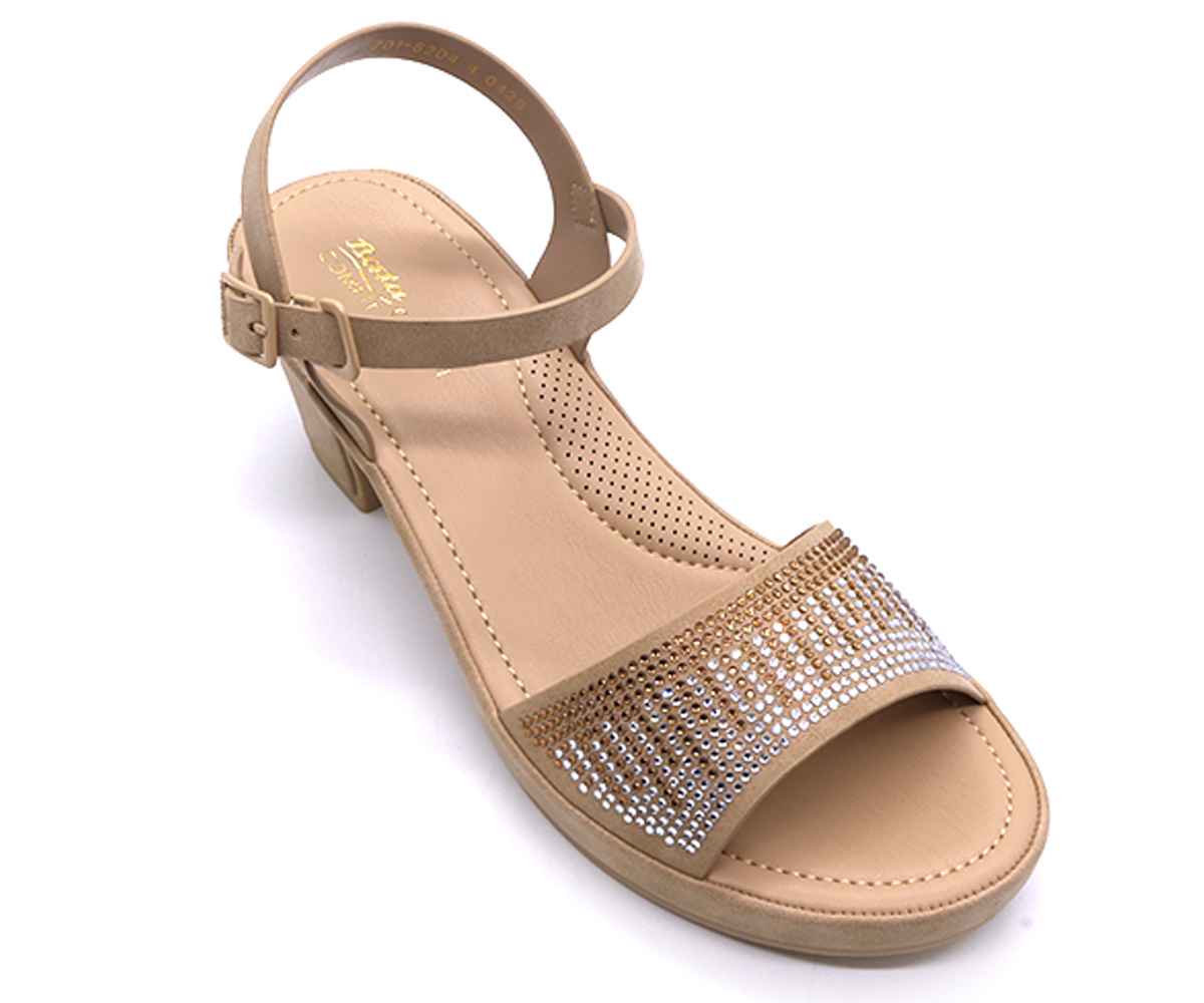Comfit Beige Embellished Sandals