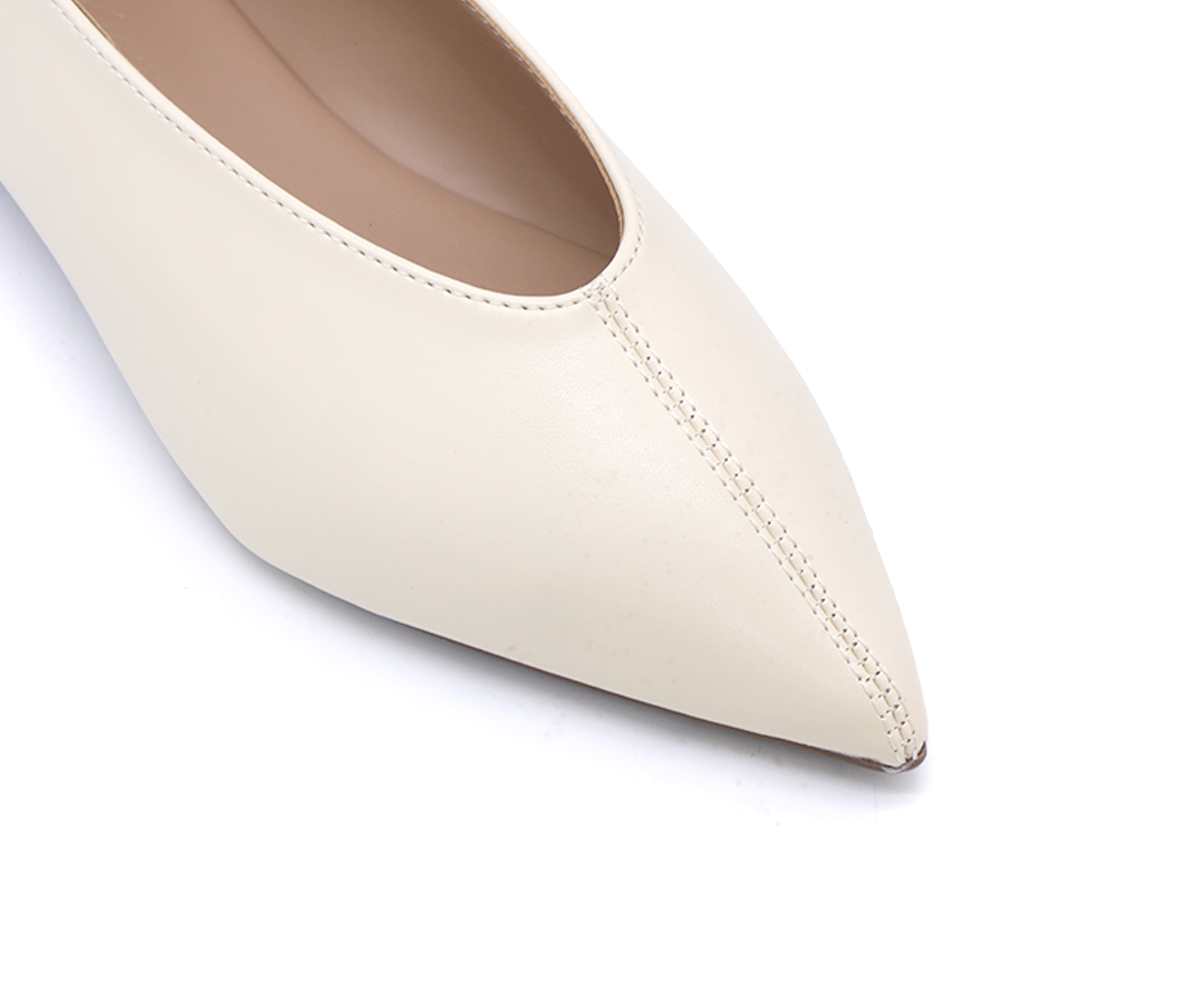 Off-White Sleek Point Flats