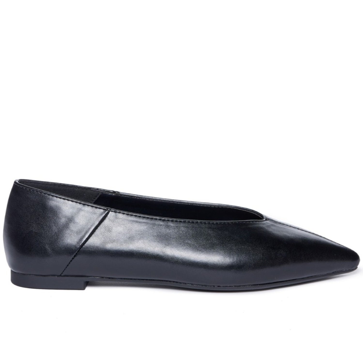 Black Sleek Point Flats