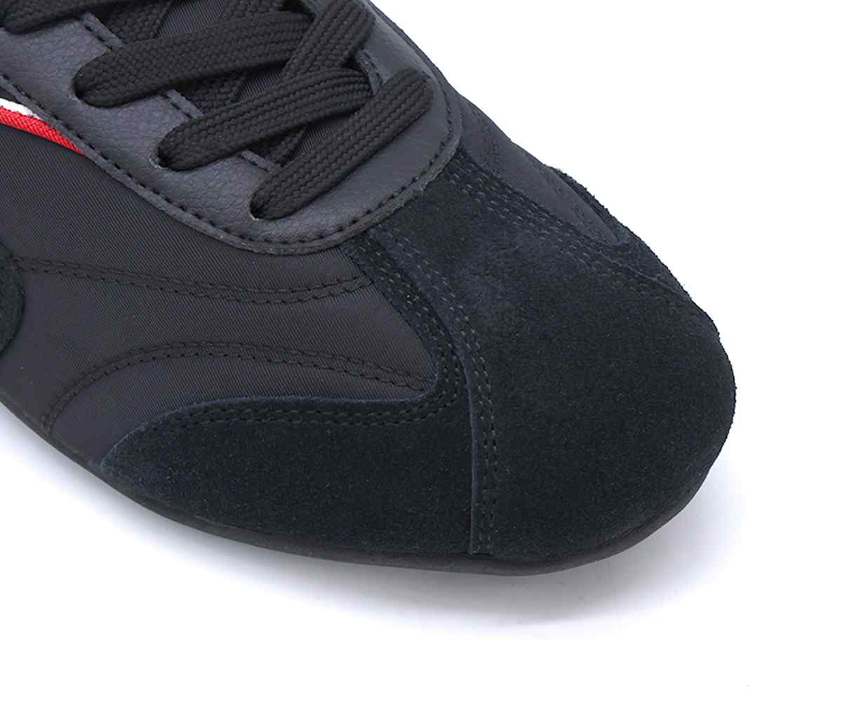 Black Retro Race Sneakers