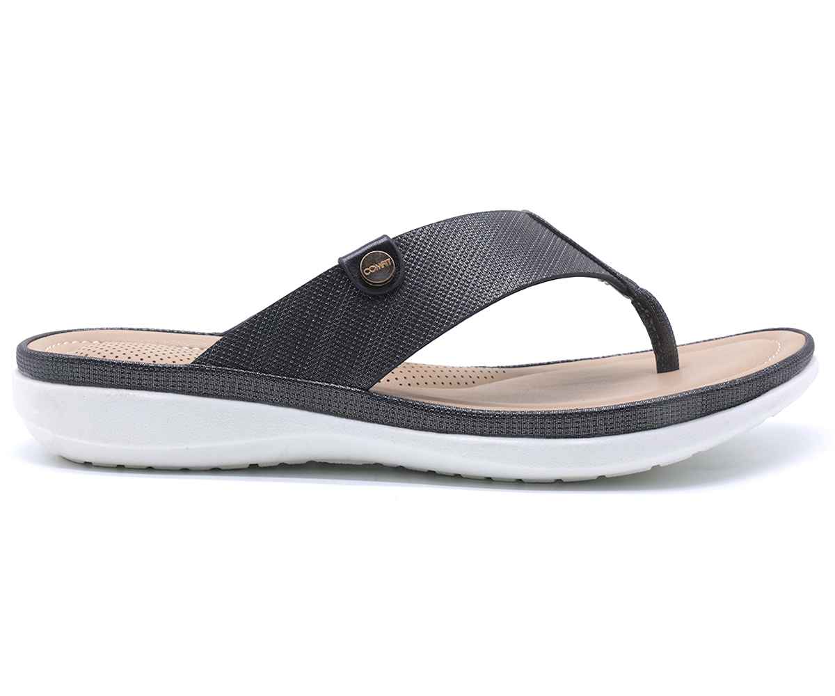 Comfit Black Thong Slide