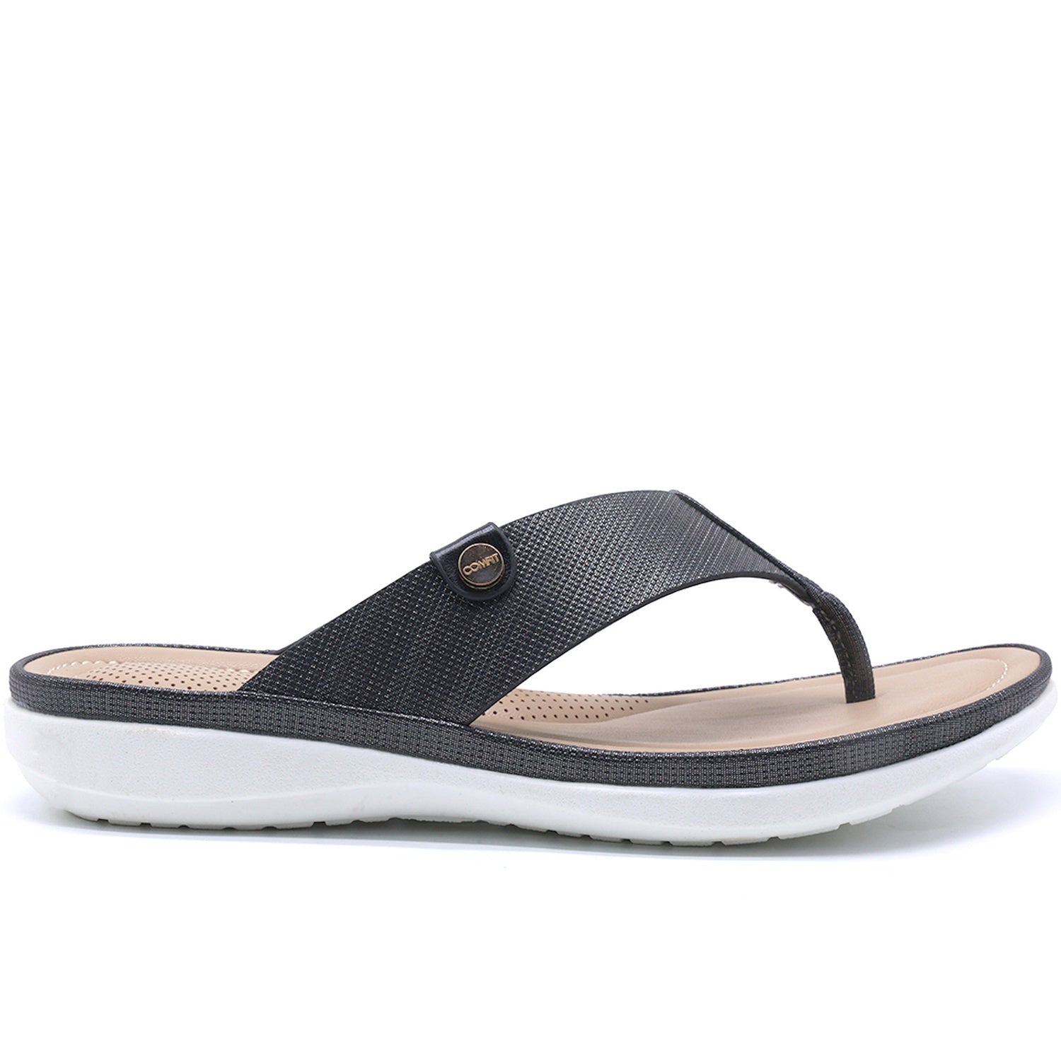 Comfit Black Thong Slide