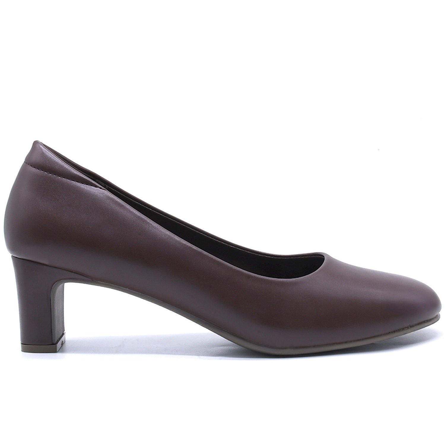 Comfit Classic Brown Block Heel Pumps