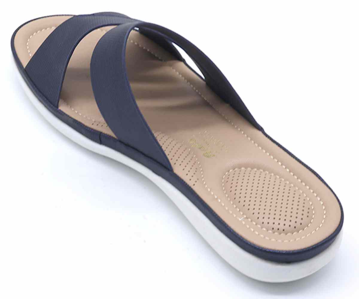 Comfit Strappy Navy Slide