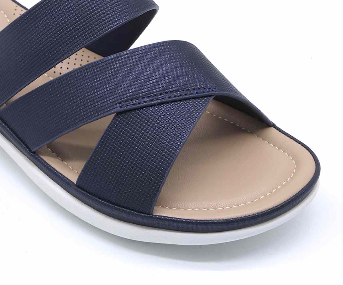 Comfit Strappy Navy Slide